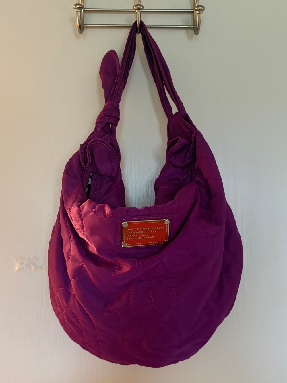 Marc Jacobs Purple Slouchy Tote Bag